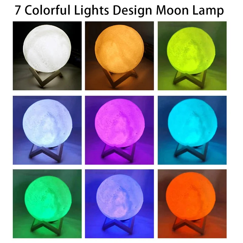 Book Light LED Moon Lamp | Galaxy Night Light | Bedroom & Gift Decor