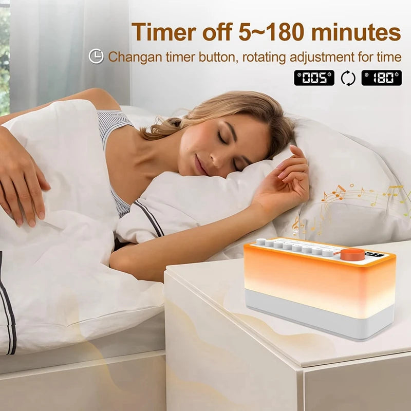 White Noise Sleep Machine | 8 Nature Sounds + Bluetooth Speaker