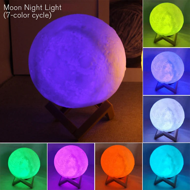 Book Light LED Moon Lamp | Galaxy Night Light | Bedroom & Gift Decor