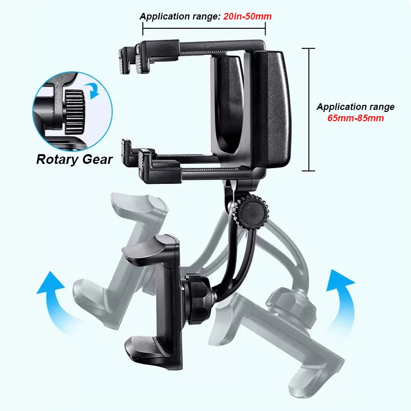 SEAMETAL Rearview Mirror Phone Holder for Car Free Rotation Adjustment Phone Mount Stat