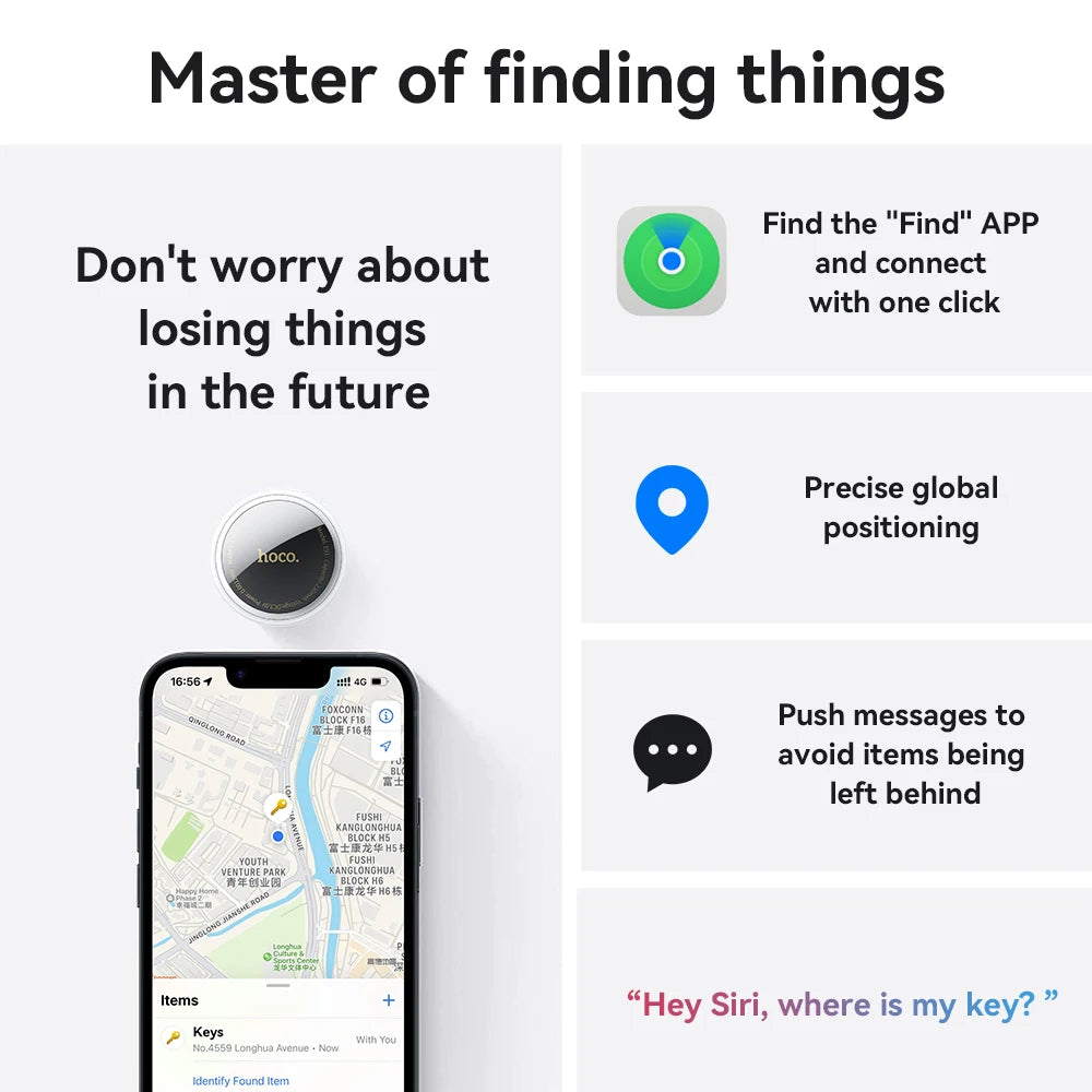 Smart GPS Tracker | Anti-Lost Device for Keys, Pets, Wallet