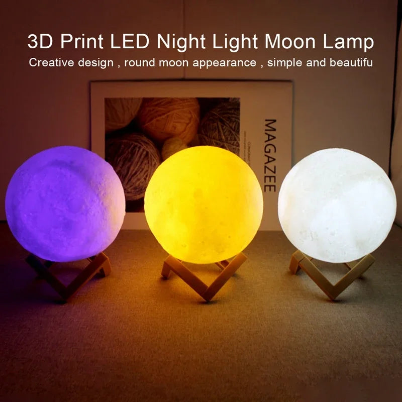 Book Light LED Moon Lamp | Galaxy Night Light | Bedroom & Gift Decor