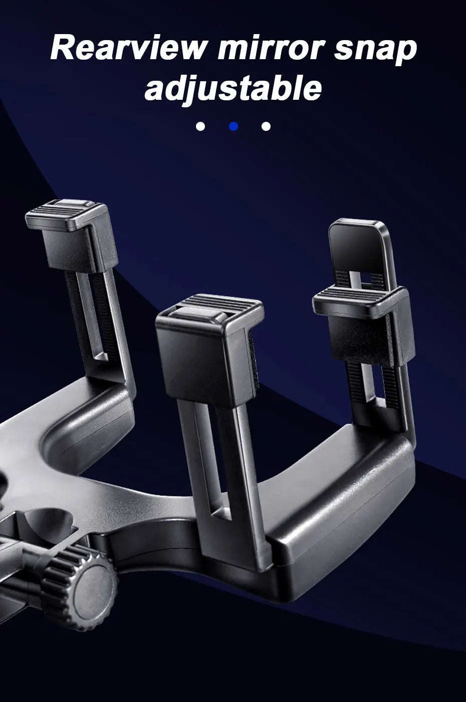 SEAMETAL Rearview Mirror Phone Holder for Car Free Rotation Adjustment Phone Mount Stat