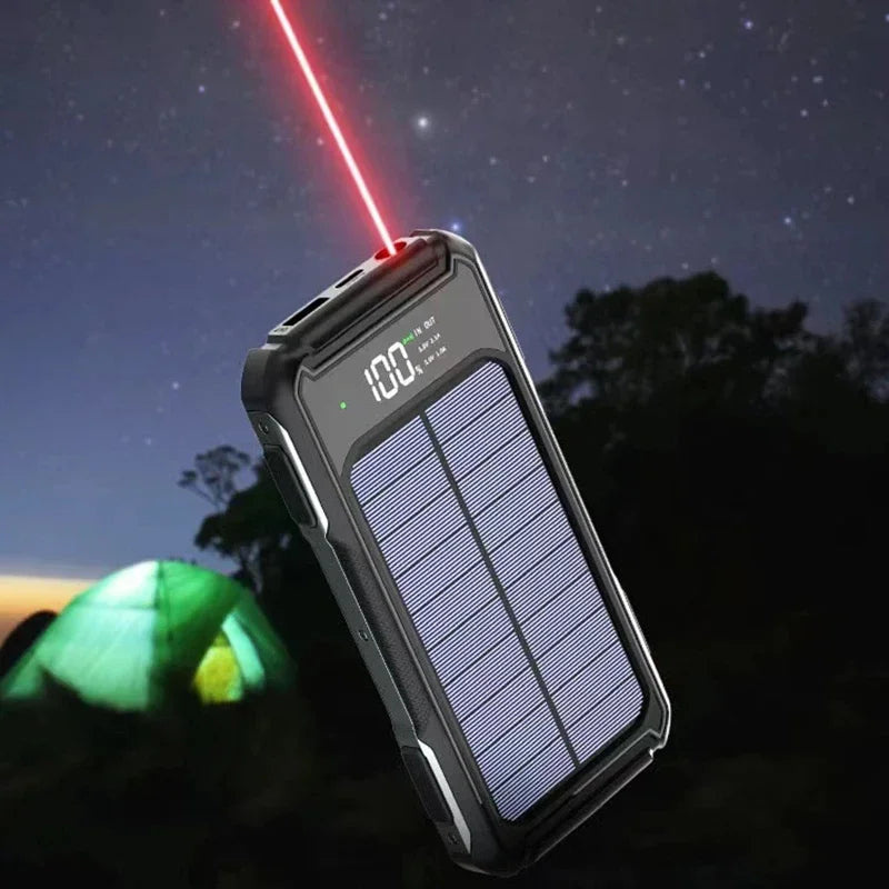 OnePlus 4-in-1 Solar Power Bank | 200000mAh High Capacity Fast Charger with Built-in Cable