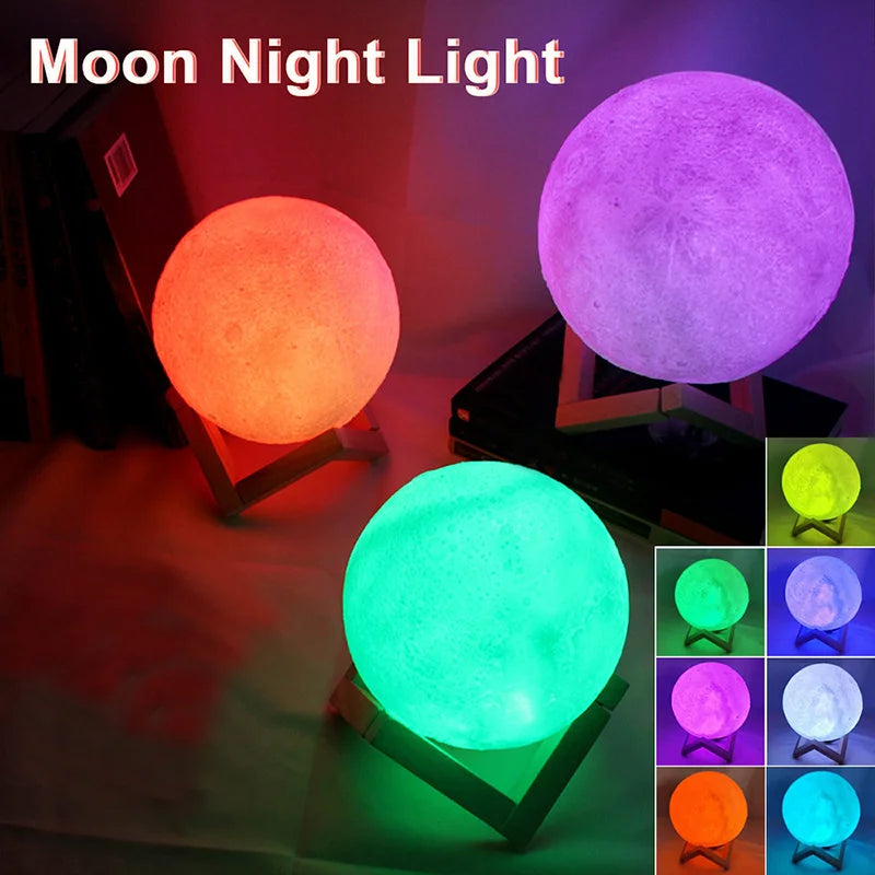 Book Light LED Moon Lamp | Galaxy Night Light | Bedroom & Gift Decor