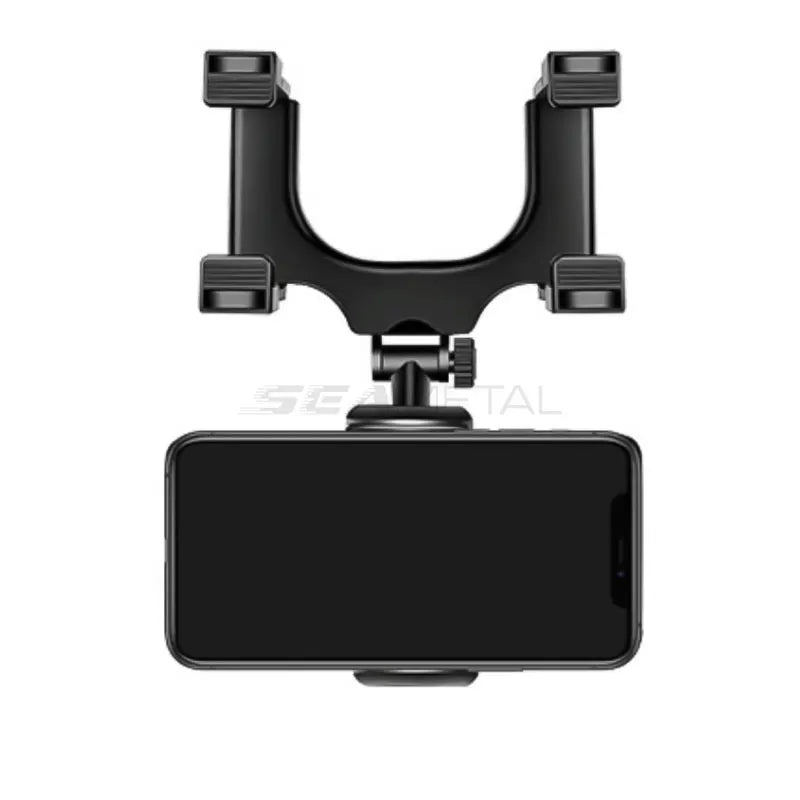SEAMETAL Rearview Mirror Phone Holder for Car Free Rotation Adjustment Phone Mount Stat