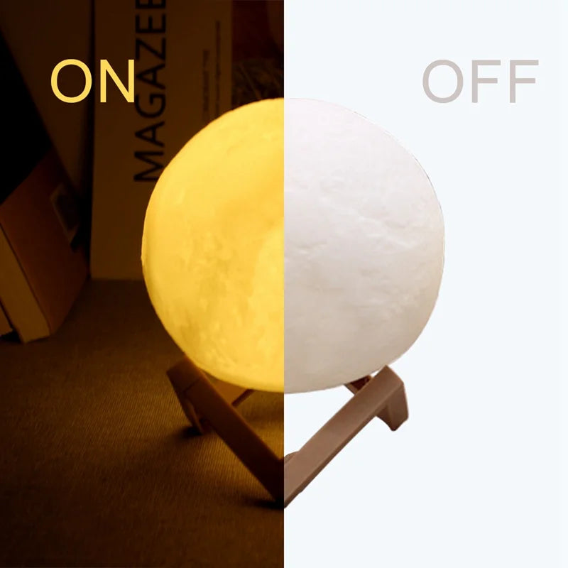 Book Light LED Moon Lamp | Galaxy Night Light | Bedroom & Gift Decor